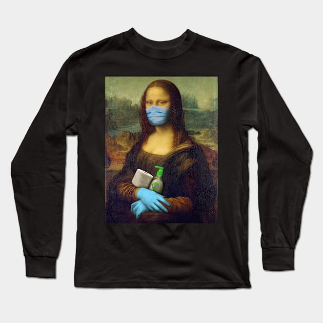 2020 Mona Lisa Long Sleeve T-Shirt by Bomdesignz